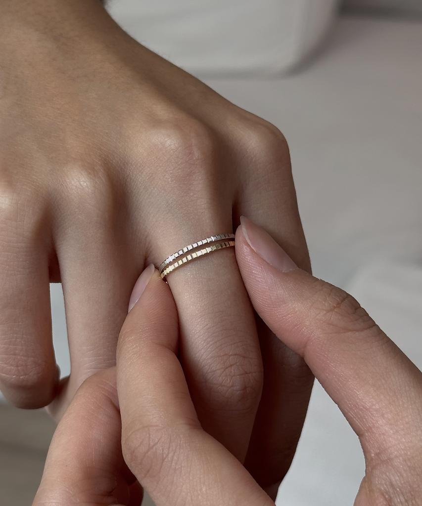 Faye 14K Fine Cube Ring (D Type)