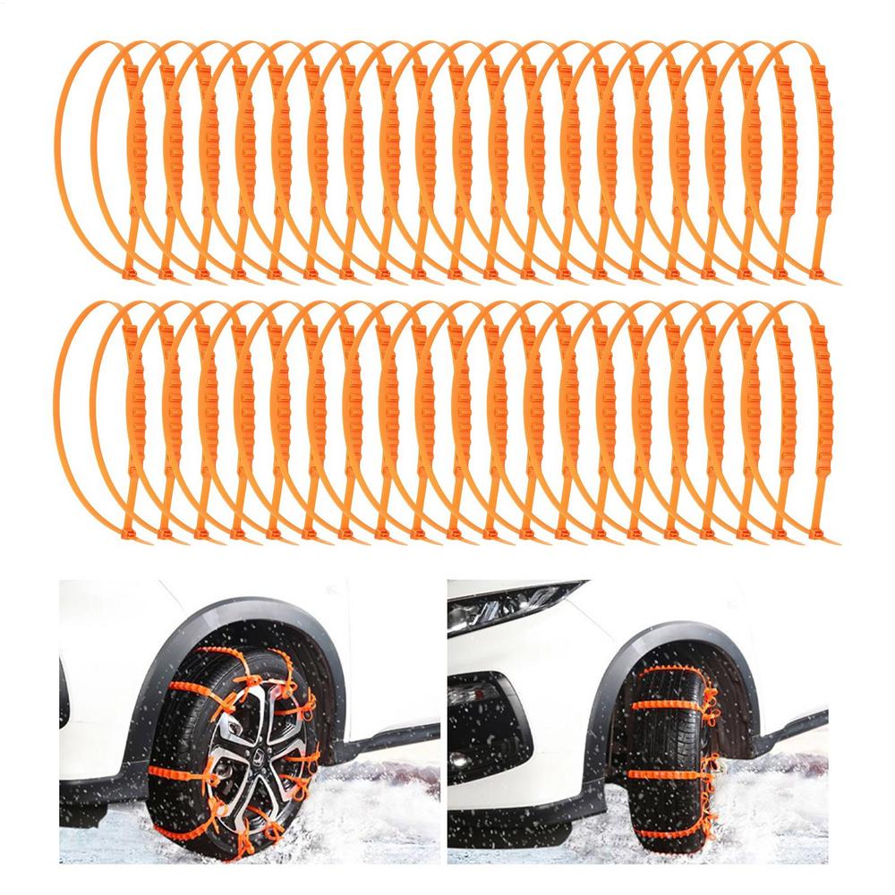 Tire Chains Foldable Lightweight Full Coverage Tool Tire Snow Chains for Vehicle automotive Trucks SUVs winter outdoor camping