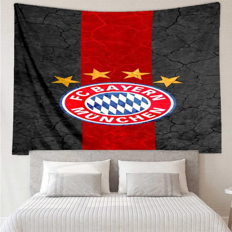 Bayern Munich Print Tapestry, Backdrop, Easy Setup, Ideal for Bedroom, Office & Living Room, with Aesthetic Wall Hanging Decor.