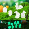 2026 Hot Easter Christmas Rabbit Figurine Landscape Home Kawaii Room Decor Miniature Fairy Garden Decoration Accessories Modern