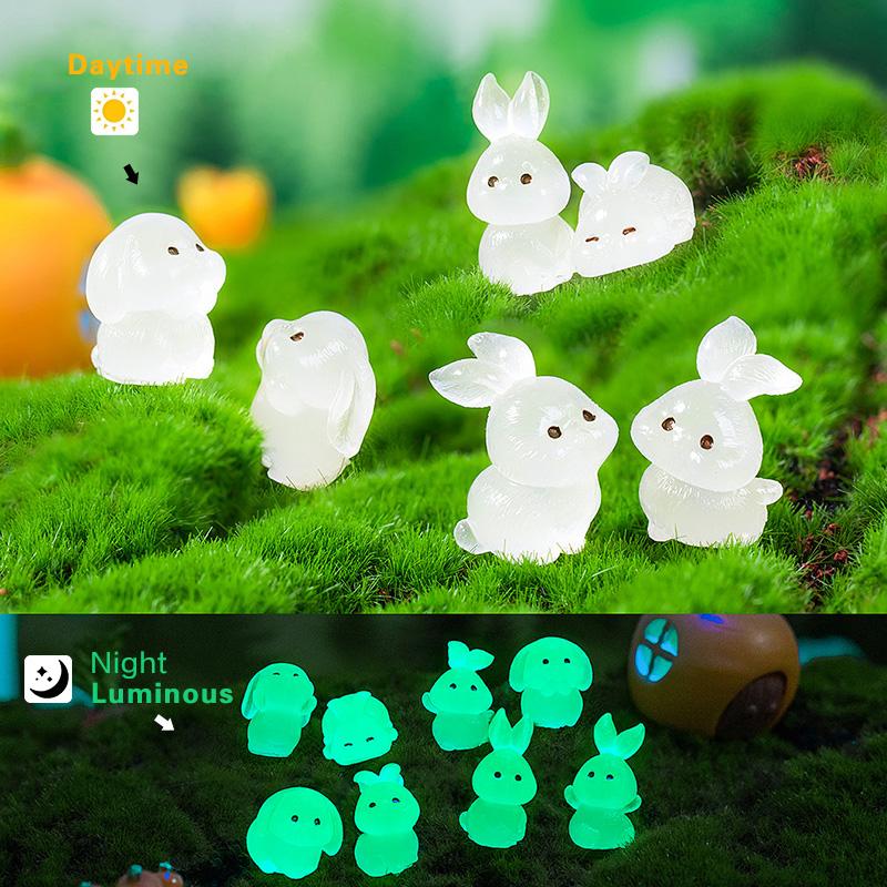 2026 Hot Easter Christmas Rabbit Figurine Landscape Home Kawaii Room Decor Miniature Fairy Garden Decoration Accessories Modern