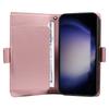 For Samsung Galaxy S23 Case with Multi-Card Holder and Strap PU Leather Phone Cover Stand