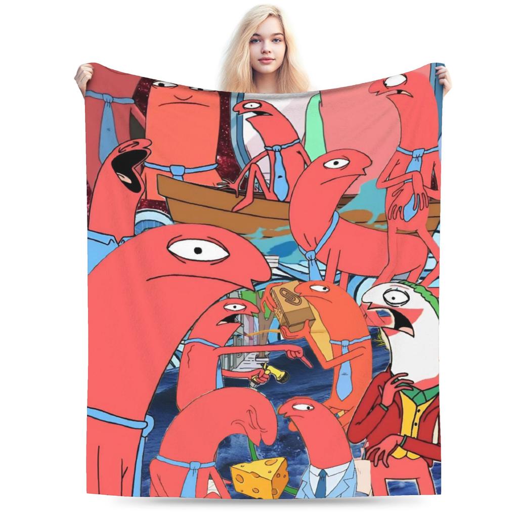 glep smiling friends Gift Blanket For Men Women Warm Cozy Fluffy  Throw Blankets for Bed 50x60 Inches Multiple Sizes