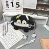 Penguin Pencil Case Plush Large Capacity Girls Stationery Storage Bag For Students