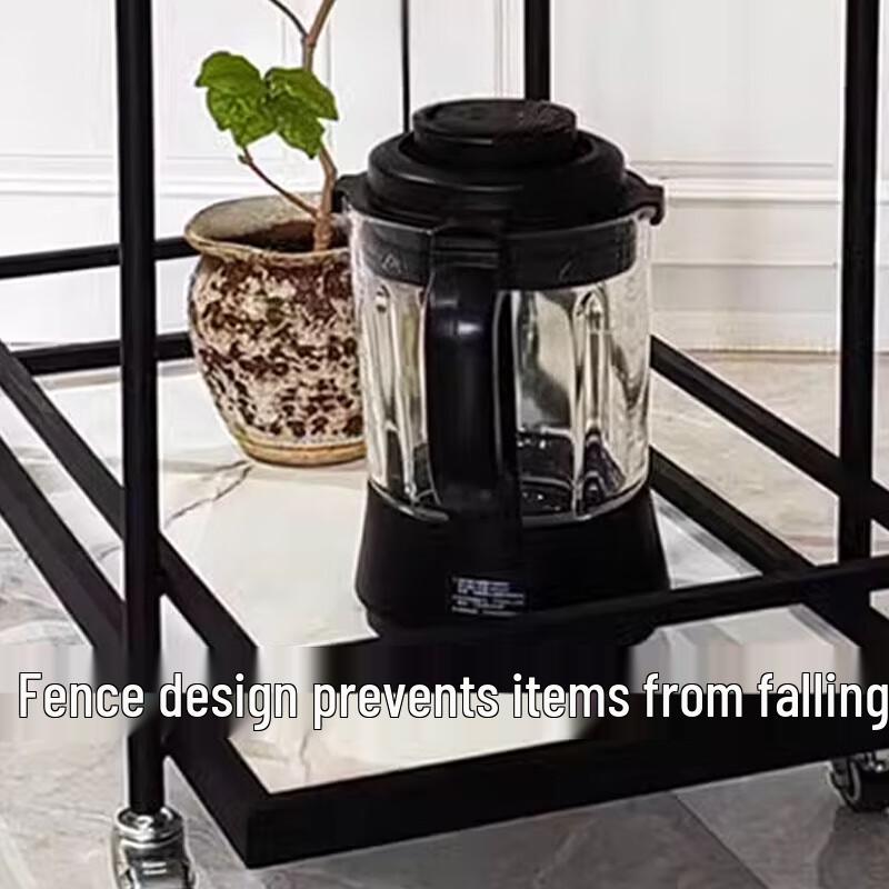 Small Black Hotel Serving Cart