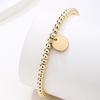 Premium Stainless Steel Stretchable Bead Bracelet Golden Sphere Design Business Casual Jewelry Accessory