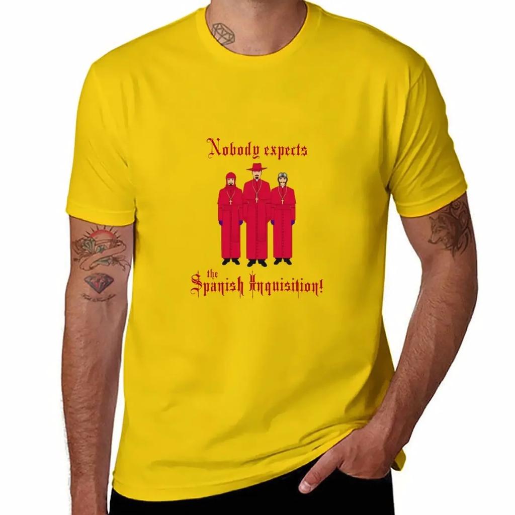 Monty Python/Nobody Expects the Spanish Inquisition! T-Shirt Blacks Aesthetic Clothes T Shirt Men