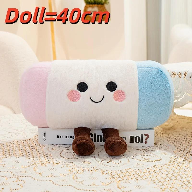 Schattig Kantoorbenodigdheden Pluche Speelgoed Kawaii Cartoon Liniaal Potlood Rekenmachine Gevuld Hanger Kussen Kussen Bank Bed Huis Decoratie Student As Picture