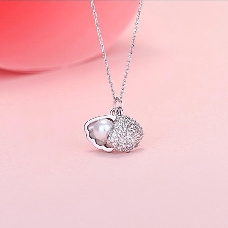 Sea for Shell Pendant Necklace Gold Silver Chain Necklace for Women Mermaid Neck