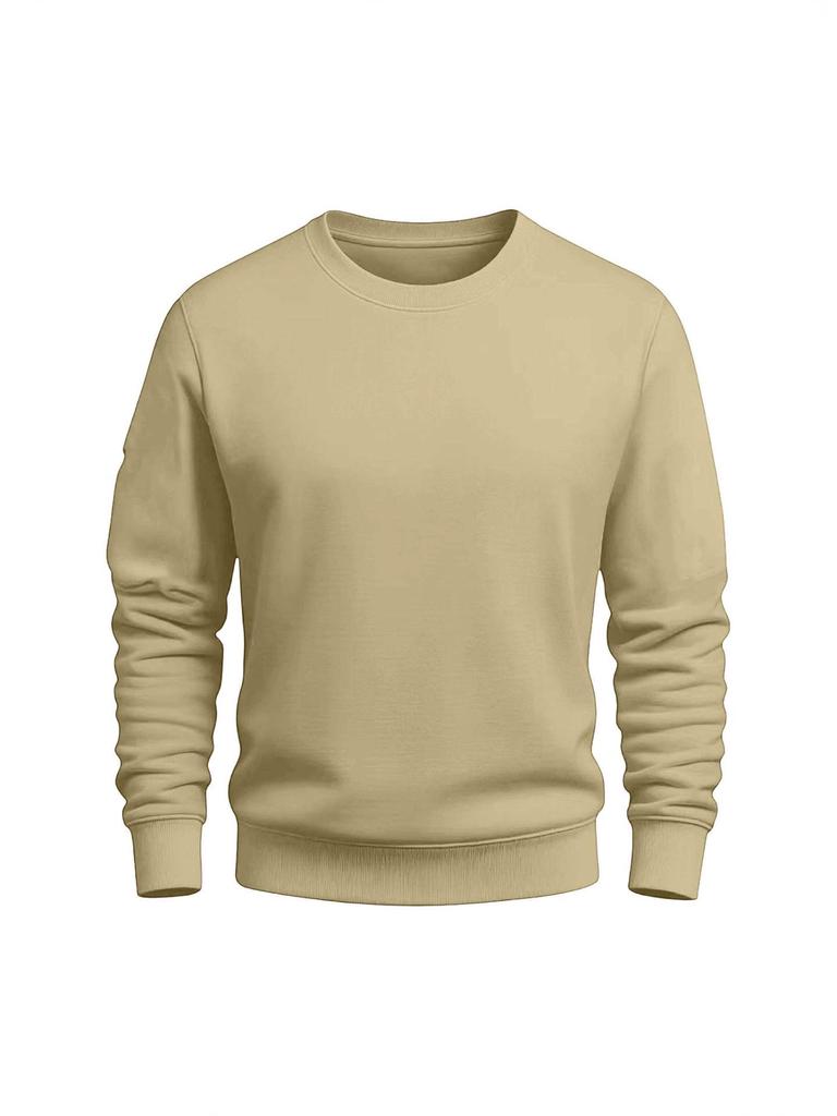 Herren Winter Schweres Plus Samt Rundhals Sweatshirt - Locker Lässig Sport Außenbekleidung