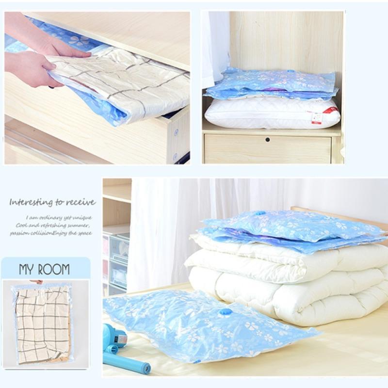Thickened Vacuum Storage Bag For Cloth Compressed Bags with Hand Pump Reusable Blanket Clothes Quilt Organizer Travel