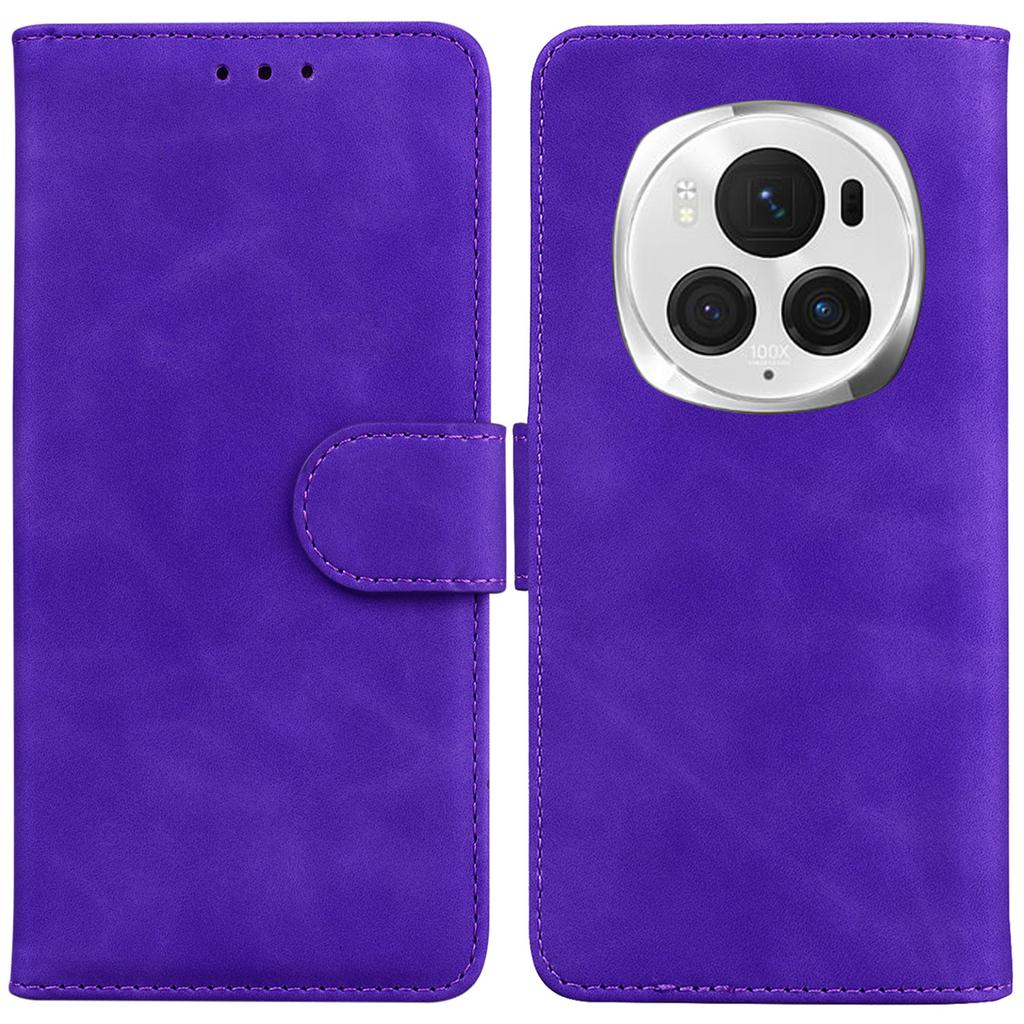Dla Honor Magic6 Pro 5G Skórzane Etui Portfelowe Jednolity Kolor Pokrowiec na Telefon