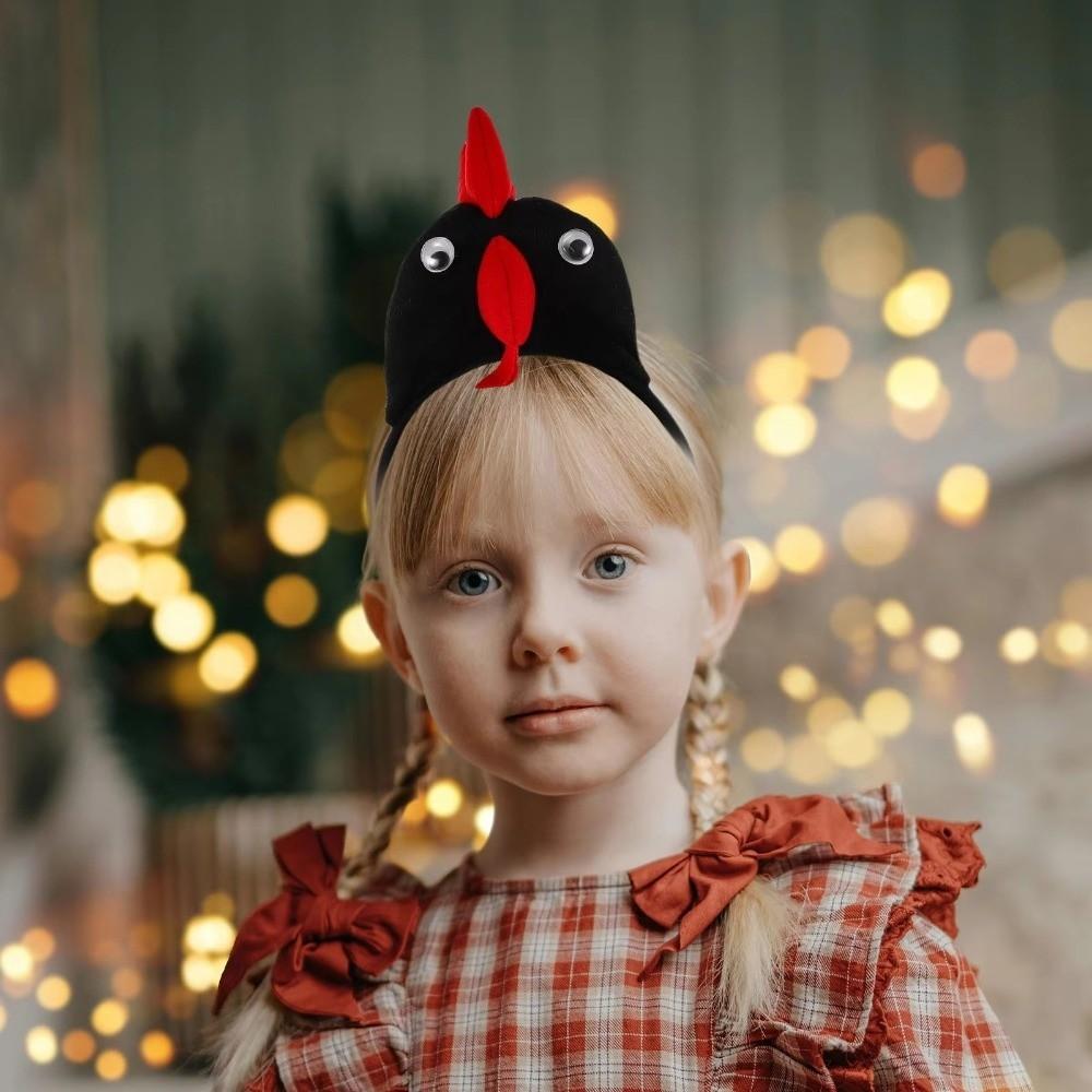 Cartoon Chicken Headband 3D Novelty Headband Decorative Animal Hair Accessories Party