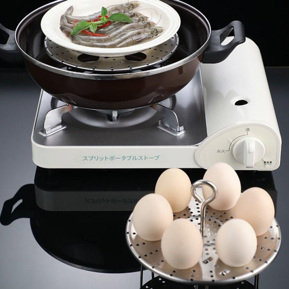 Adjusted Height Foldable Egg Steamer 304 Stainless Steel Steaming Tray Egg Steaming Rack  Fish