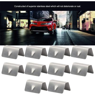 10-Pack Stainless Steel Windshield Clips – 20x16x16mm Car Windscreen Fixing Clips For Rain Guard, Wind Deflector – Corrosion-Resistant, Easy Install
