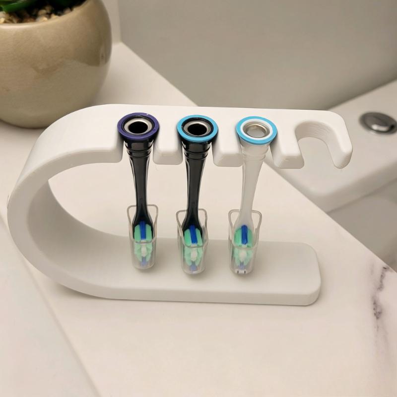 

Electric Toothbrush Head Holder - Can Accommodate 4 Electric Toothbrush Heads, Storage Tool, Bathroom Storage Item, Keeps Tidy белый