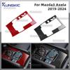 Real Soft Carbon Fiber For Mazda 3 BP 2019 2020 2021 2022 2023 2024 2025 Mazda3 Axela Manual Automatic Gear Shift Panel Sticker