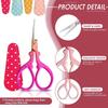 1Pc Sewing Embroidery Scissors with Artificial Leather Cover 3.6 Inch Stainless Steel Vintage Sewing Scissors for Needlework