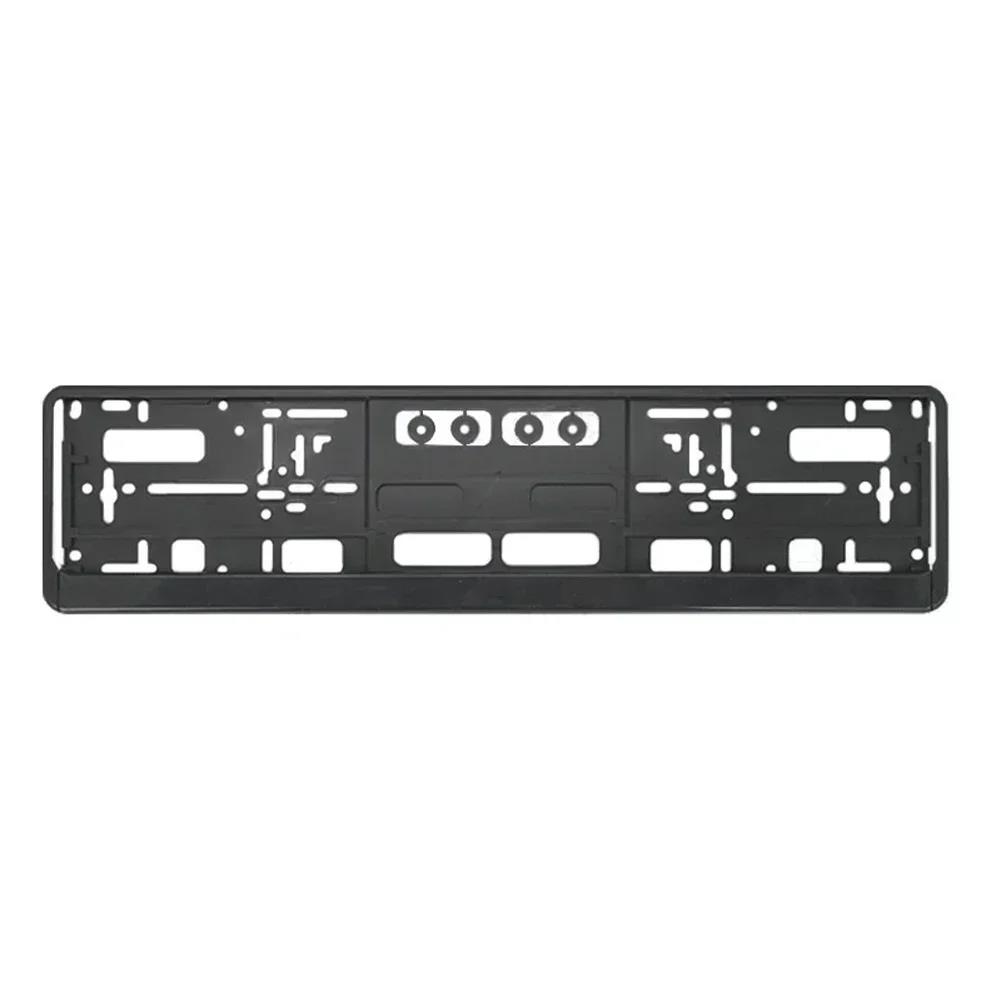 1/2Pcs Car Licence Plate Bracket Black Number Plate Holder EU Standard License Plate Frame Cover Anti-corrosion Auto Accessories License Plate Covers