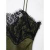 European & American 2025 Summer Women's Asymmetrical Lace Satin Dress 477211