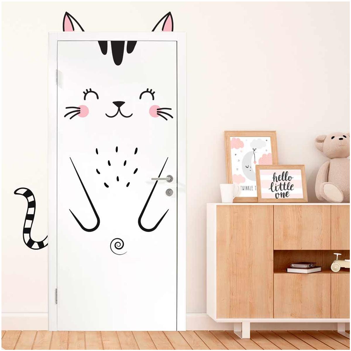 

Les Trésors De Lily [Q6533] - Наклейка на дверь Кошка - один размер