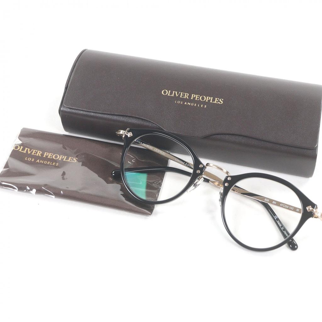 Great OLIVER PEOPLES Glasses 505 Limited Edition Miyabi Boston Frame black Used