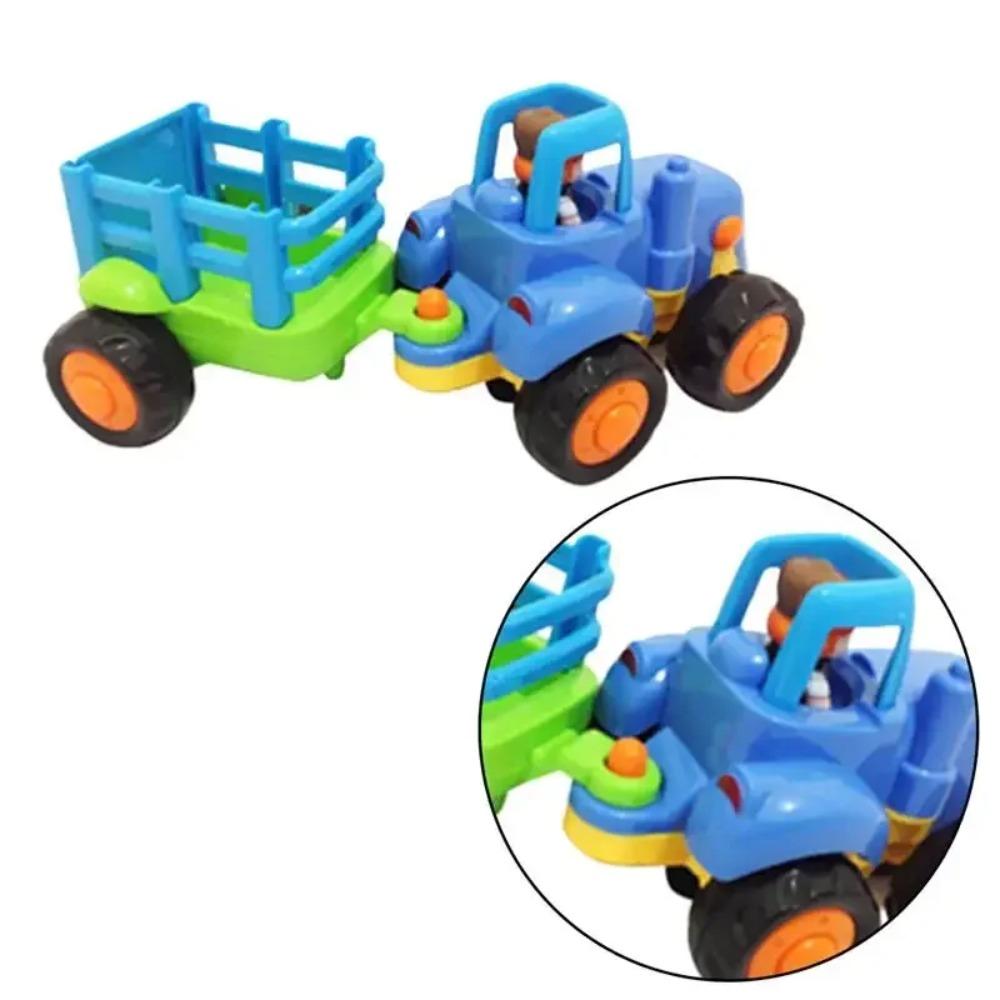 4 Stück/Set Auto Bunte Ingenieurteams Frühe Kindheit Pädagogisch Trägheitsschieben Planierraupe/Bauer Traktor Auto Spielzeug