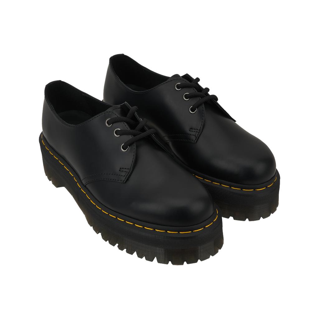Dr. Martens 1461 Plataforma Cuero Liso Negro Zapatillas Unisex 25567001