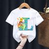 Anime Pokemons Tshirts for Children Pikachu Cartoon Letter Printed Shortsleeved Top Boys Girls Summer Fashion Sports Tshirt