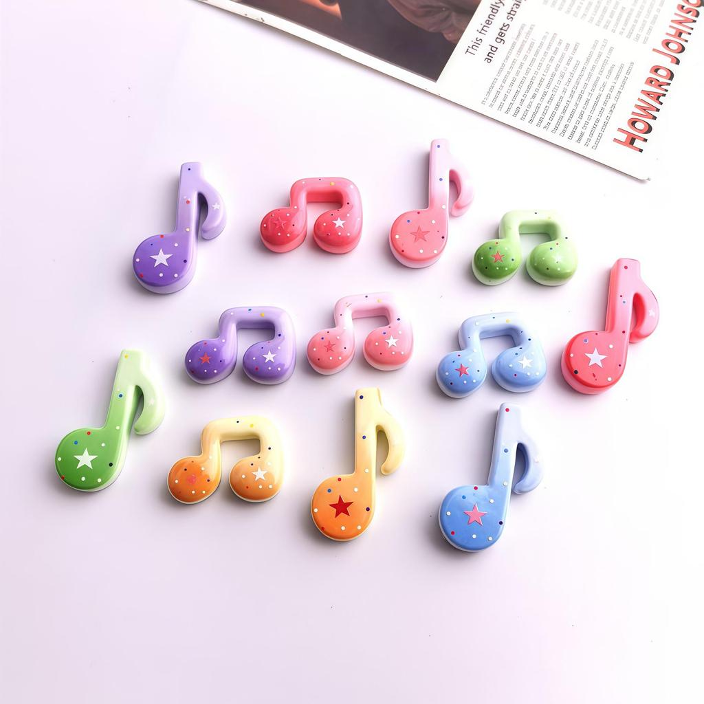 Musical Note Star Resin Accessories: Phone Case, Hair Clip, Tie, Keychain, Sticker