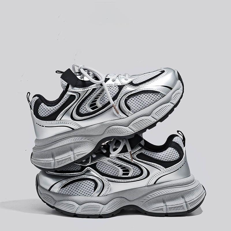 Internet Celebrity Dad Shoes Women Super Fire 2025 New Spring and Summer Thick-soled High-top Small Height-increasing Casual Shoes