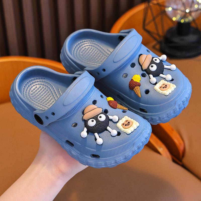 Summer Children's Clogs Boys and Girls Non-Slip Soft Cushion Parent-Child Closed-Toe Breathable Outdoor Kids Beach Sandals