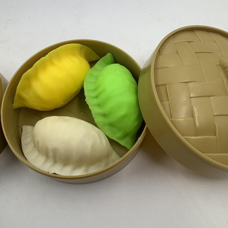 Realistic Looking Cute Dumpling Squeeze Toy Soft Stress Relief Anti Anxiety Sensory Toy for Fun 
