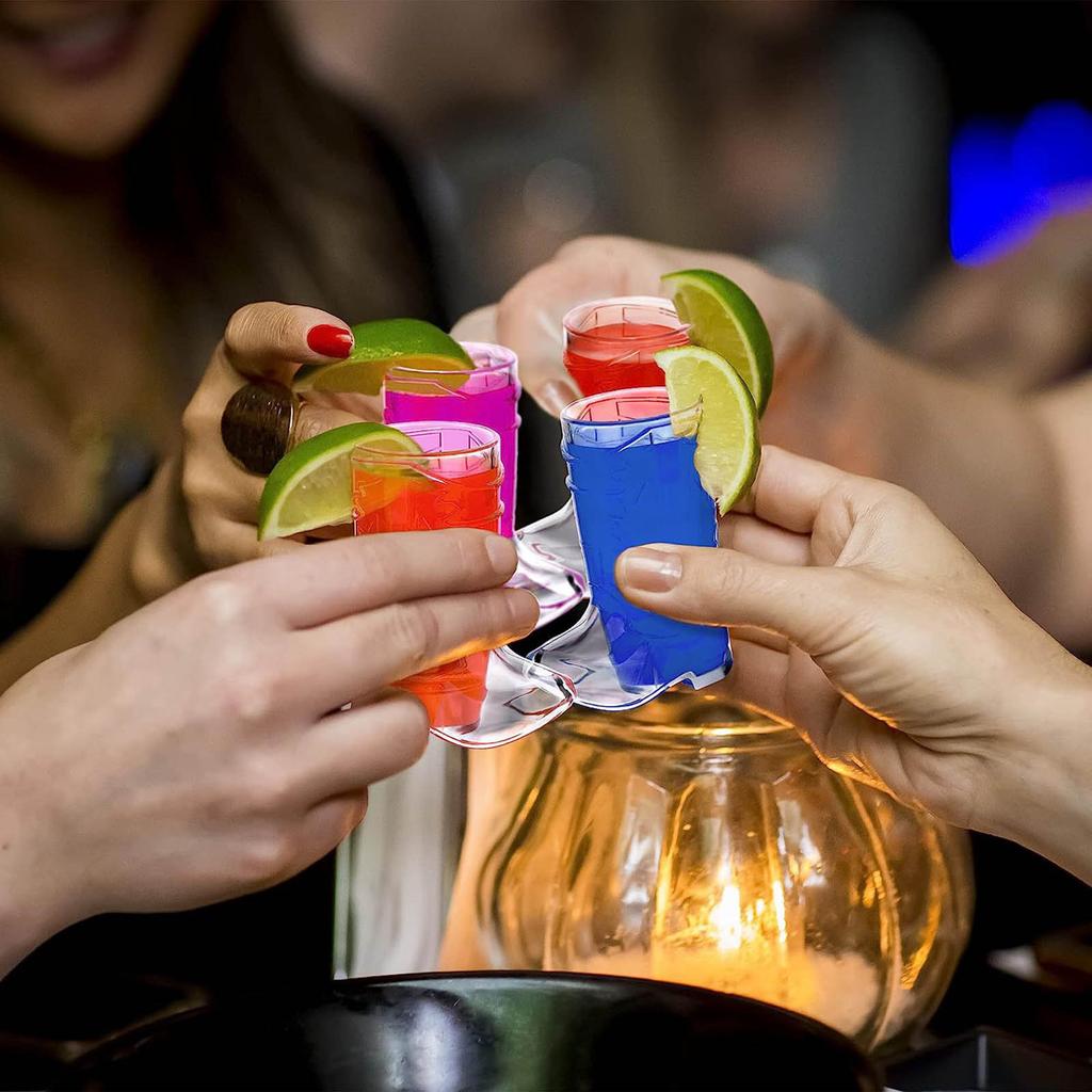 20 Count Cowboy Boot Shot Cup for Bachelorette Party Themed Gatherings Bulk Pack of 20 Mini Reusable Cups