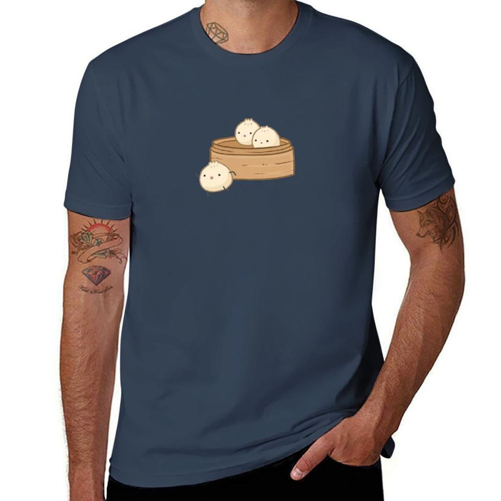 Cute Runaway Dim Sum Bao Tshirt Blouse boys whites Short sleeve tee funnys t shirts for men pack