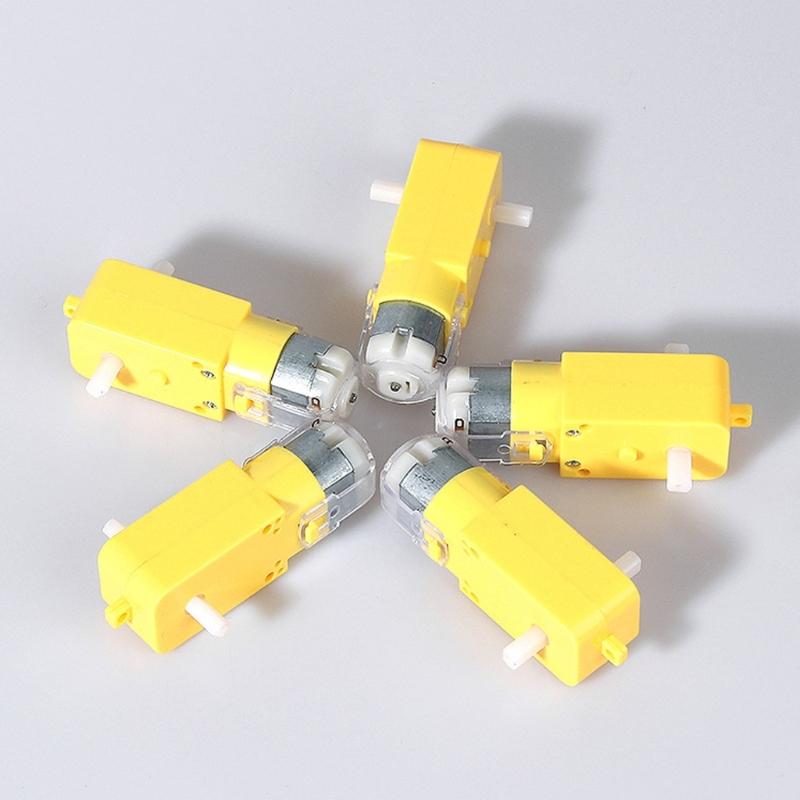 4Pcs 3V Double Shaft Geared Motor Gearmotor Intelligent Car Chassis Four Drive Motor for Intelligent Car Robot