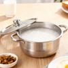 4 szt. Stalowy garnek do zup 20cm 22cm 24cm 26cm Równomierne ogrzewanie Pogrubiony garnek z pokrywką do gotowania w kuchni