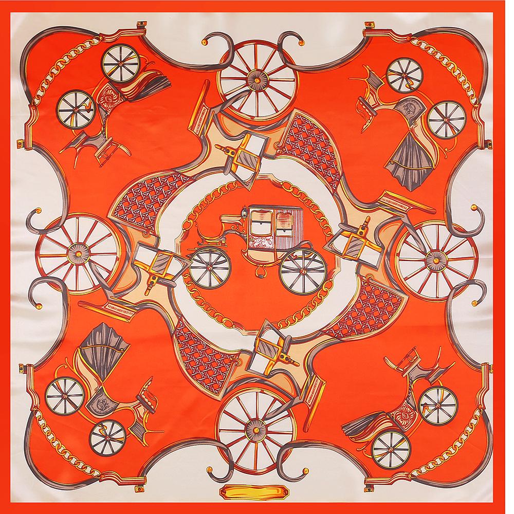 

Высококачественные роскошные шелковые шарфы, повязка на голову, шарфы, шейный шарф для женщин, шелковый шарф с цепочкой, женская декоративная шаль 90*90cm