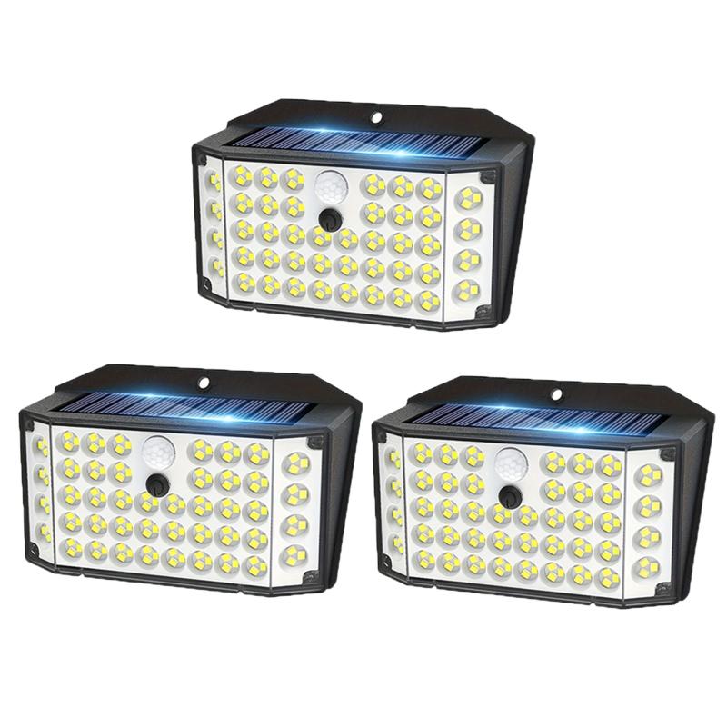 1/2PCS Motion Sensing Smart Light, 132 LEDs, 3 Modes Solar Security Light, IP65, Solar Fence Light for Outdoor, Yard