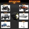 DREAMIZER 2PCS U7 LED Motorcycle Spotlights Running Light Front Fog Light with White Angel Eye Halo Fits for Motorbike Car Truck Boat Electric