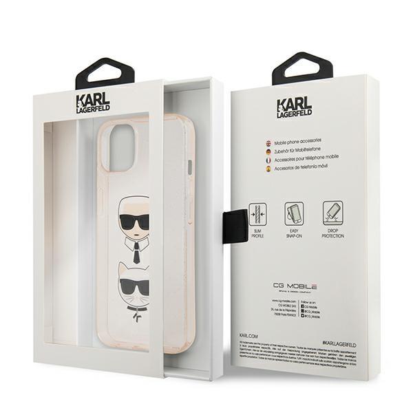 Karl Lagerfeld KLHCP13SKCTUGLGO iPhone13 mini 5.4" gold/gold hardcase Glitter Karl`s & Choupette