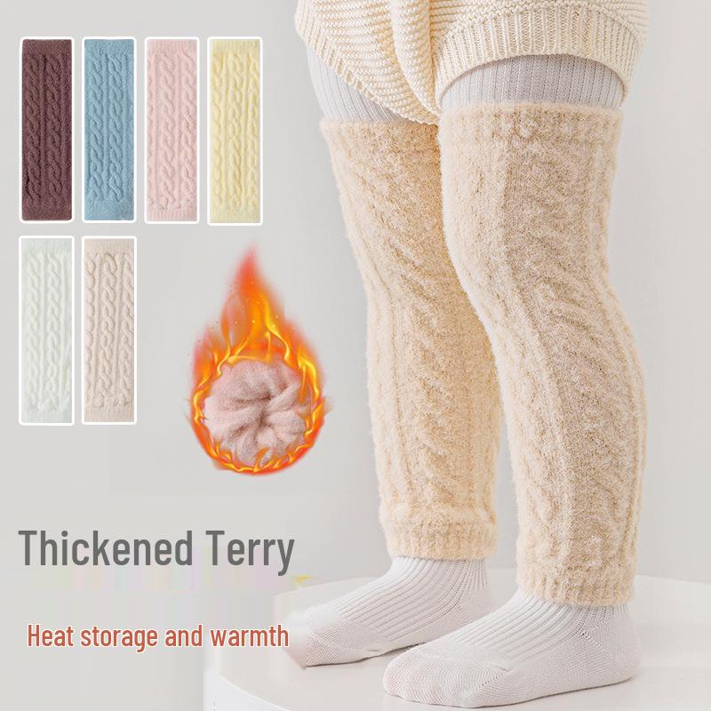 Unisex Newborn Over-the-Knee Warm Velvet Baby Socks, Non-Constricting & Anti-Pilling, High Elastic for Autumn/Winter