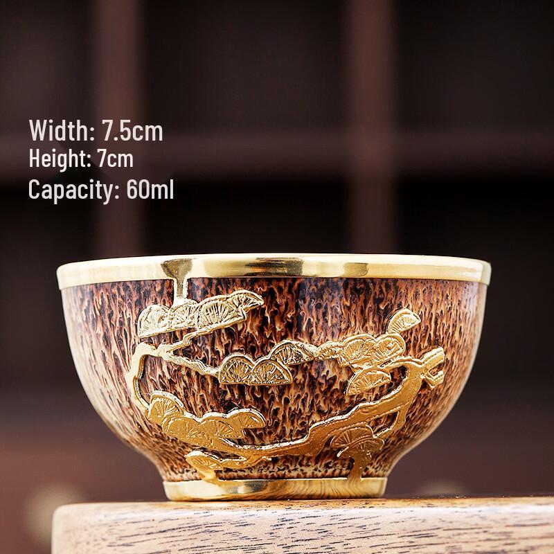 Xiaoci Xiaoqu Zisha Gold Inlay Kiln Glazed Teacup