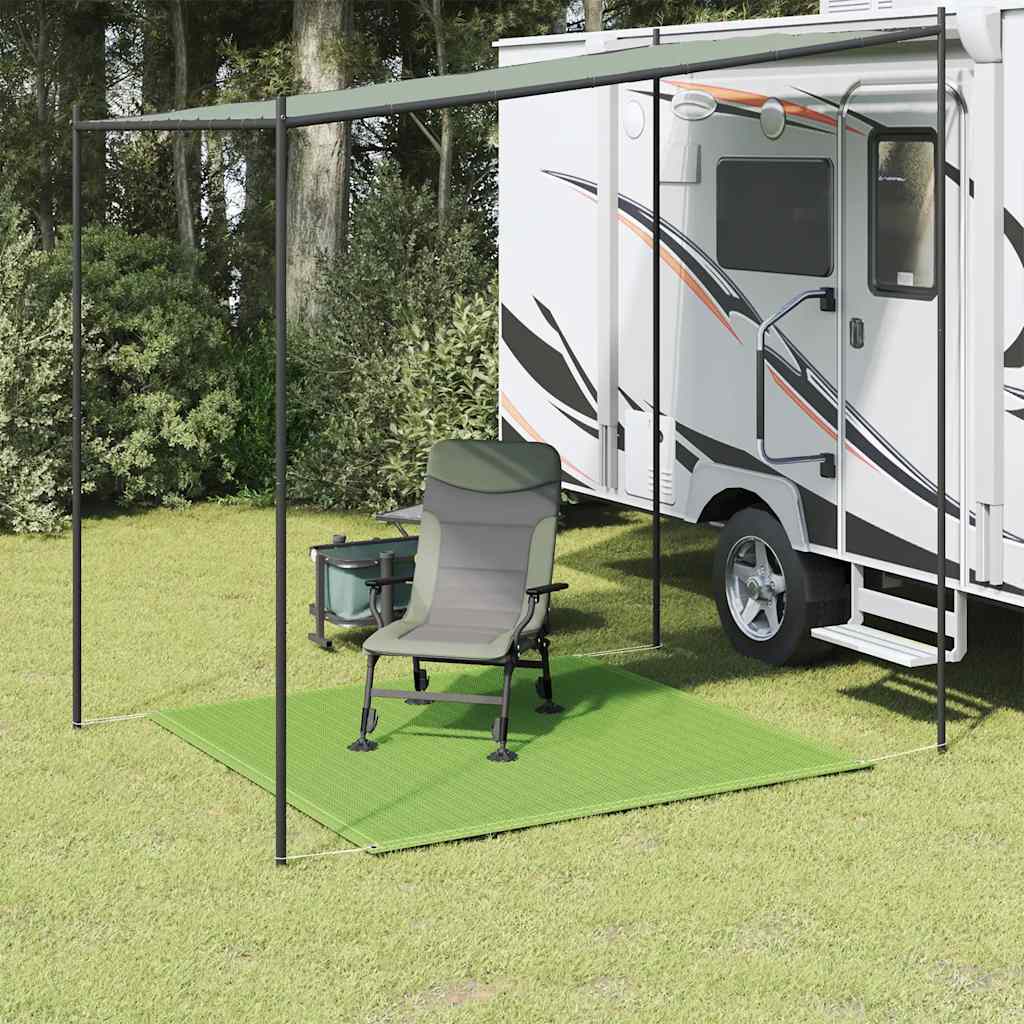 Tent Rug Light Green 200x200 Cm HDPE