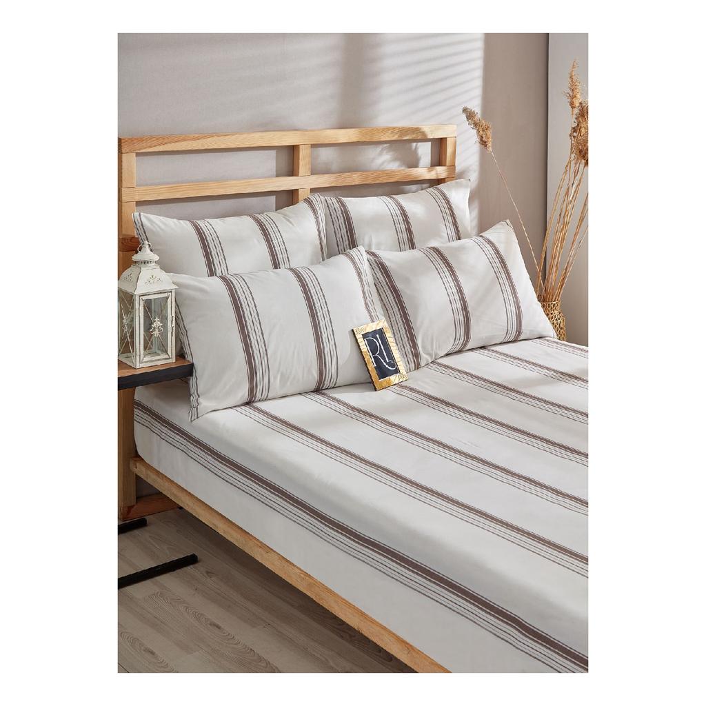 Atlantis Garngefärbtes Bio-Bettbezug-Set für Doppelbett (ohne Blatt)