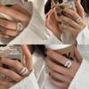 Style Minimalist Korean Geometric Copper Ring Adjustable Size Fashion Accessory Women For