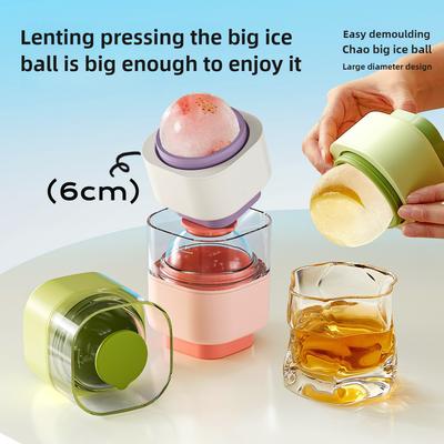 Silicone Round Ball Mold Press DIY Whiskey Ice Ball for Kitchen Bar Jelly Cocktail Ice Maker Round Reusable Ice Mould Tools