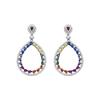 Luxenter Earrings In 925 Sterling Silver and Cubic Zirconia with Rhodium finish-Tonmei