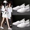 Inner Height Increase Small White Shoes Women's Spring New Versatile 5cm Spring Platform White Shoes Casual Leather Shoes