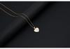 Gold Shell Pendant Necklace with English Alphabet - European & American Trend In Titanium Steel Chain